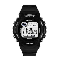 Luxury Men Analog Digital Military Army Sport Led Waterproof Wrist Watch - black