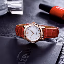 Luxury Womens Analig Quartz Wristwatches Leather Strap Luminous Watch Casual Business Dress Watch - pink