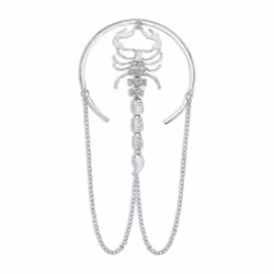 Upper Arm Ring Scorpion Shape Gothic Women Long Lasting Bright Luster Arm Bracelet Bangle For Club - silver