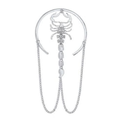 Upper Arm Ring Scorpion Shape Gothic Women Long Lasting Bright Luster Arm Bracelet Bangle For Club - silver