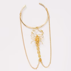 Upper Arm Ring Scorpion Shape Gothic Women Long Lasting Bright Luster Arm Bracelet Bangle For Club - silver
