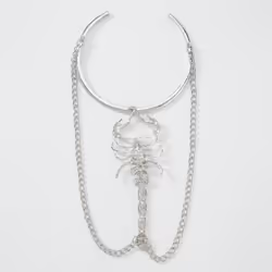 Upper Arm Ring Scorpion Shape Gothic Women Long Lasting Bright Luster Arm Bracelet Bangle For Club - silver