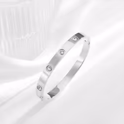 Elegant Diamond-studded Titanium Steel Bracelet: Light Luxury & High-end Fashion, Electroplated 18k Gold, Shiny, No - rose, S034 Full Diamond Bracelet