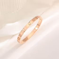 Elegant Diamond-studded Titanium Steel Bracelet: Light Luxury & High-end Fashion, Electroplated 18k Gold, Shiny, No - rose, S034 Full Diamond Bracelet