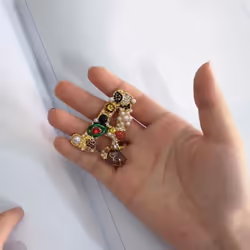 Brooch Pin New Small Charming Brooch Pin Women Rhinestone Faux Pearl Brooch Pin Alphabet Brooch Pin For Club - as the picture, A