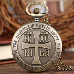 Vintage Pocket Watch Special Cross Pocket Quartz Watches With Chain