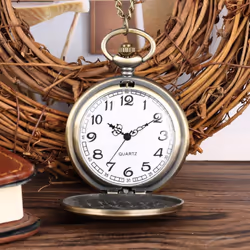 Vintage Pocket Watch Special Cross Pocket Quartz Watches With Chain