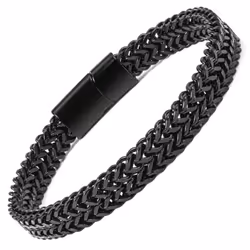 Double Chain Magnetic Bracelet Fashion Personality Men Punk Hip Hop Classic Motorcycle Chain Bracelets Bracelet Jewelry Anniv ...