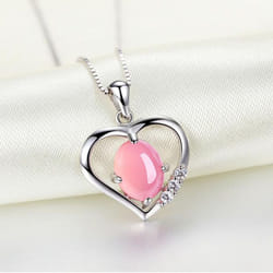 Sace Gems Copper Alloy Women Necklace Pendant  Zircon Fashion Christmas Gift - white gold
