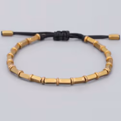 Tibetan Buddhist Handmade Braided Long Copper Beads Lucky Rope Bracelet Bangles - red