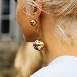 Vintage Large Ball Pendant Earrings Women's European American Style Personality Long Drop Earrings Party Travel Jewelry ...