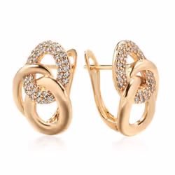 Kinel Multi-hoop English Earrings For Women Kinel Zircon Full Paved Fashion Jewelry