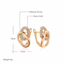 Kinel Multi-hoop English Earrings For Women Kinel Zircon Full Paved Fashion Jewelry