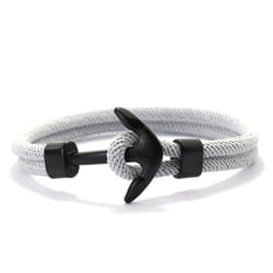 Anchor Bracelet Men Fashion Student Navy Style Simple Student Trendy Men Women Braided Milanese Rope Braclet Couple Braslet - white, 20.5cm/8.07inch
