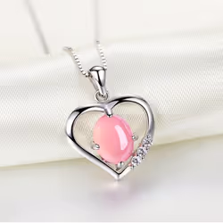 Sace Gems Copper Alloy Women Necklace Pendant  Zircon Fashion Christmas Gift - rose gold