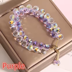 New Fashion Shiny Artificial Austria Crystal Bracelet for Women Jewelry - Pink