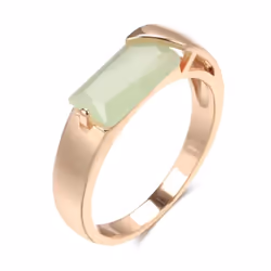 Simple Gold Color Square Green Zircon Rings For Women Fashion Daily Party Jewelry - green, 9