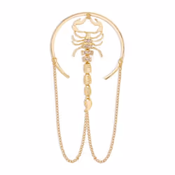Upper Arm Ring Scorpion Shape Gothic Women Long Lasting Bright Luster Arm Bracelet Bangle For Club - golden
