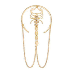 Upper Arm Ring Scorpion Shape Gothic Women Long Lasting Bright Luster Arm Bracelet Bangle For Club - golden
