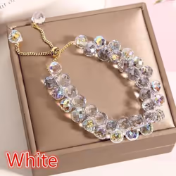 New Fashion Shiny Artificial Austria Crystal Bracelet for Women Jewelry - White