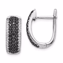 BLACK AWN Black Exquisite Hoop Earrings for Women