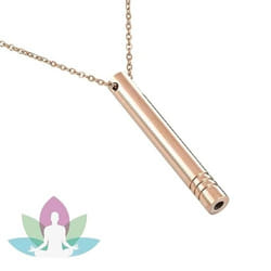 Anapana Necklace, Anxiety Whistle Breathing Necklace, Portable Mindful Breathing Necklace, Anxiety Whistle Necklace For Habit Breathing Ex - rose gold