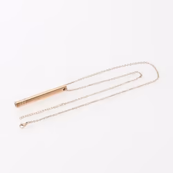 Anapana Necklace, Anxiety Whistle Breathing Necklace, Portable Mindful Breathing Necklace, Anxiety Whistle Necklace For Habit Breathing Ex - rose gold