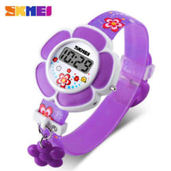 SKMEI Children &apos;s Watch Kids Electronic Digital Watches Sport Silicone Boy Girl WristWatch Silicone Digital Watch - Purple