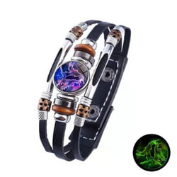 12 Zodiac Signs Constellation Charm Bracelet Men Women Fashion Multilayer Weave Leather Bracelet & Bangle Birthday Gifts - Gemini