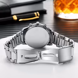 Men&apos;s Luxury Quartz Stainless Steel Sports Watch - black