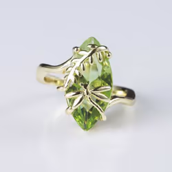 Chic Fashion Jewelry Women Dranonfly Design Natural Peridot Engagement Wedding Party Ring - as the picture, No. 7