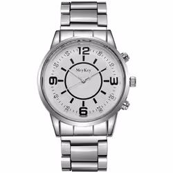 Men&apos;s Luxury Quartz Stainless Steel Sports Watch - white