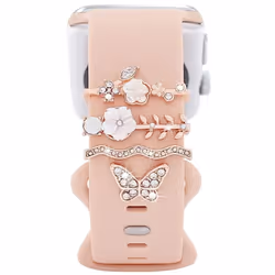 Watch Band Bracelet Decoration Jewelry Ornament New Metal Charms For Apple Watch Band Watch Band - rose gold
