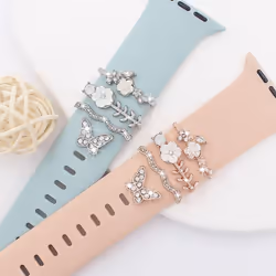 Watch Band Bracelet Decoration Jewelry Ornament New Metal Charms For Apple Watch Band Watch Band - rose gold