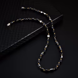 Women Hematite Hexagonal Prism Beads Magnetic Necklace