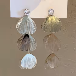 Metal Ginkgo Leaf Tassel Earrings for Women  European and American Exaggerated Dangle Earrings Premium Wedding  Jewelry Gift - Gold