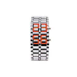 European And American Unique Creative Lava Led Waterproof Trendy Men&apos;s Watch Men&apos;s Bracelet Couple Retro Men&apos;s - Silver shell red lamp