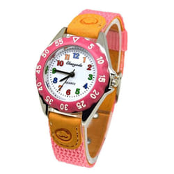 Cute Boys Girls Quartz Watch Kids Children&quot;s Fabric Strap Student Time Clock Wristwatch Gifts - pink