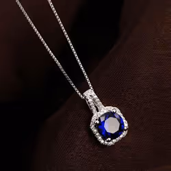 Lindon Fashion Necklace Zircon Pendant Women Wedding Gift Fine Jewellery Pendants - red