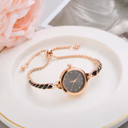 Elegant Bracelet Watches For Women Ladies Adjustable Bracelets Watch Fashion Quartz Wristwatches Gift - Blue