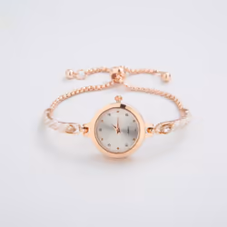 Elegant Bracelet Watches For Women Ladies Adjustable Bracelets Watch Fashion Quartz Wristwatches Gift - White