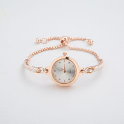 Elegant Bracelet Watches For Women Ladies Adjustable Bracelets Watch Fashion Quartz Wristwatches Gift - White