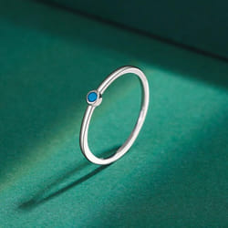 Exquisite Fashion S925 Sterling Silver Rings For Women Real Cz Finger Engagement Bridal Rings Party Jewelry Valentine&apos;s Day Gifts - blue, 6