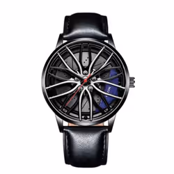 Car Watches For Men,waterproof Stainless Steel Quartz Wrist Watch Sports Men's Watches With Car Wheel Rim Hub Design - blue,  ...