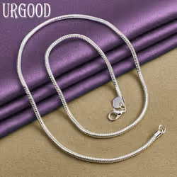 925 Sterling Silver 3mm Snake Chain Necklace - 70cm