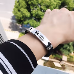 Type 1 Diabetes Medical Alert Id Bracelets For Men Woman Kids Adjustable Silicone Bangles Ice Sos Jewelry - TYPE2 DIABETES