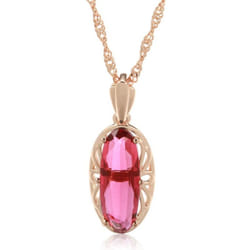 Luxury Oval Green Red Blue Zircon Pendant Necklace Water Wave Chain Fashion Jewelry - red