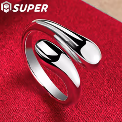 925 Sterling Silver Water Droplets/raindrops Ring Jewelry