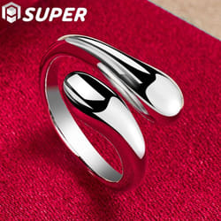 925 Sterling Silver Water Droplets/raindrops Ring Jewelry