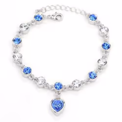 Cherish Love Crystal Bracelet Girls Accessories Fashion Jewelry Ladies Beautiful Lucky Bracelet - rose red